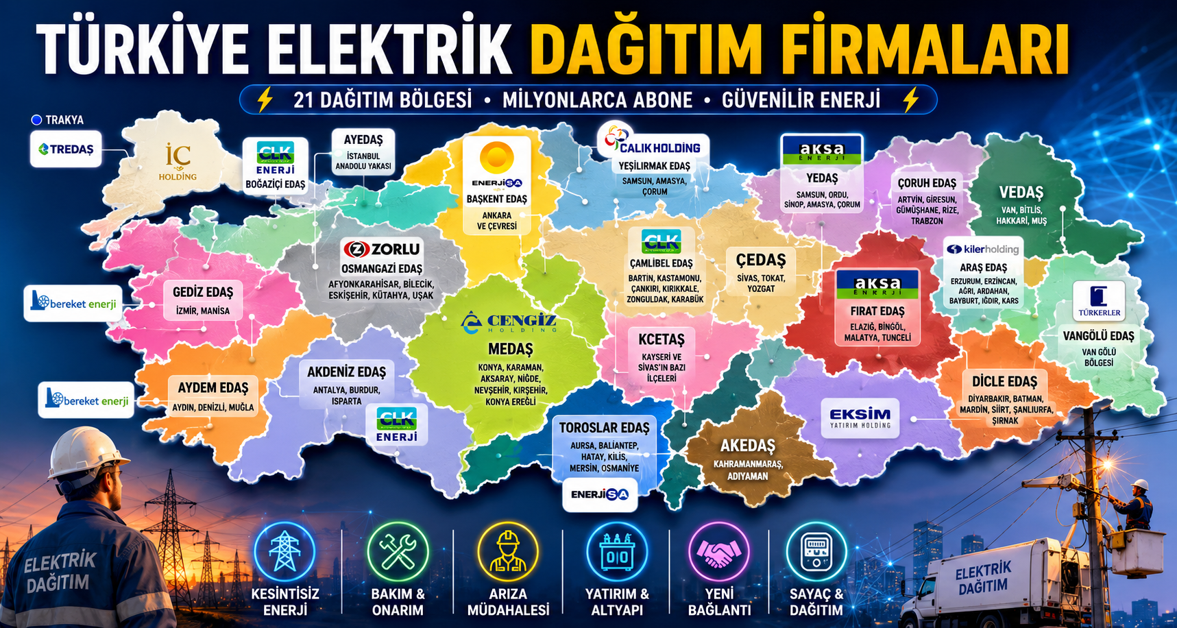 Türkiye Elektrik Dağıtım Firmaları