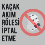 Kaçak Akım Rölesi Iptal Etme