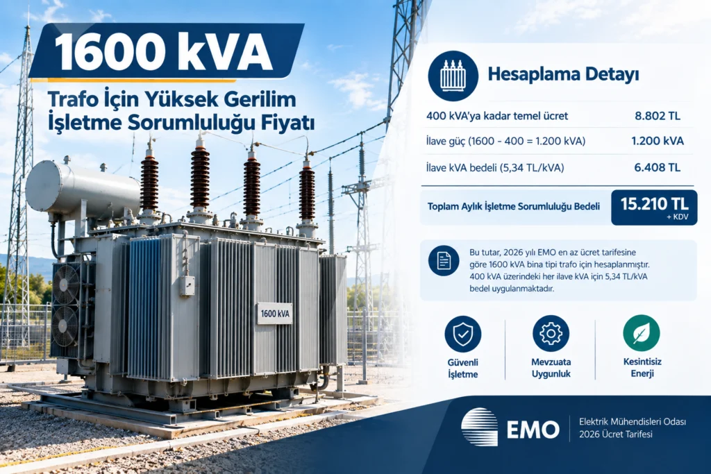 1600 Kva Trafo Işletme Sorumluluğu Fiyatı