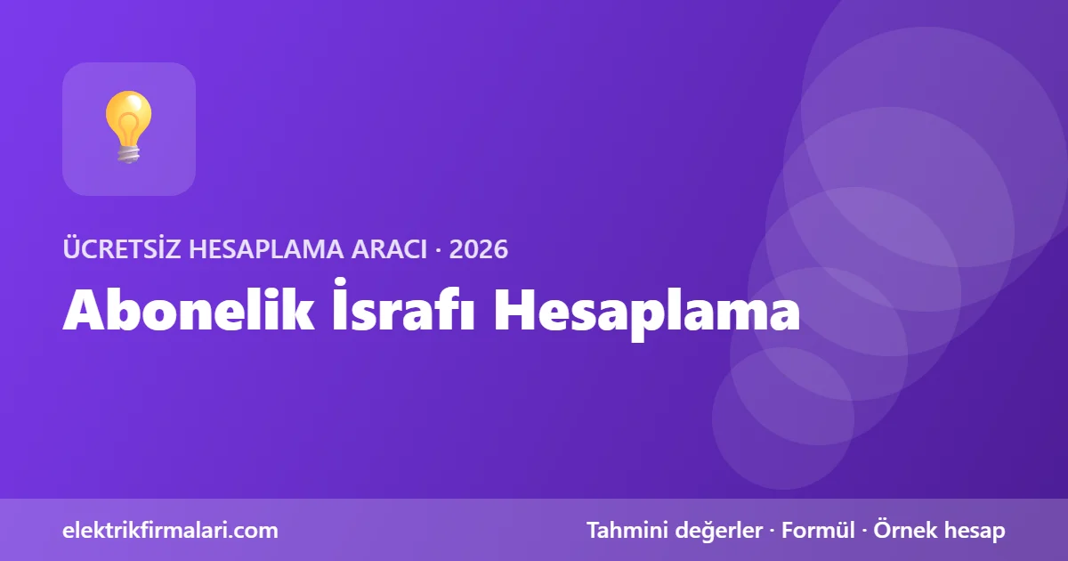Abonelik israfı hesaplama aracı görseli