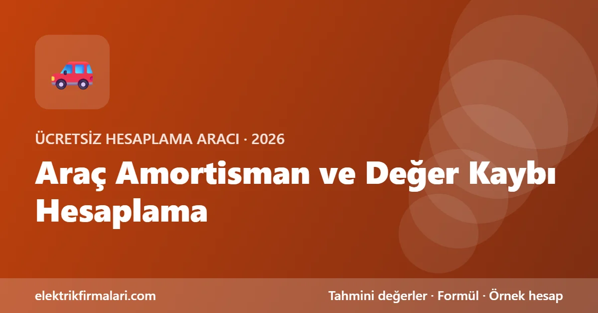 Araç değer kaybı hesaplama aracı görseli