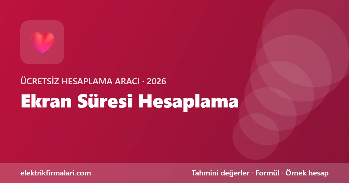 Ekran süresi hesaplama aracı görseli