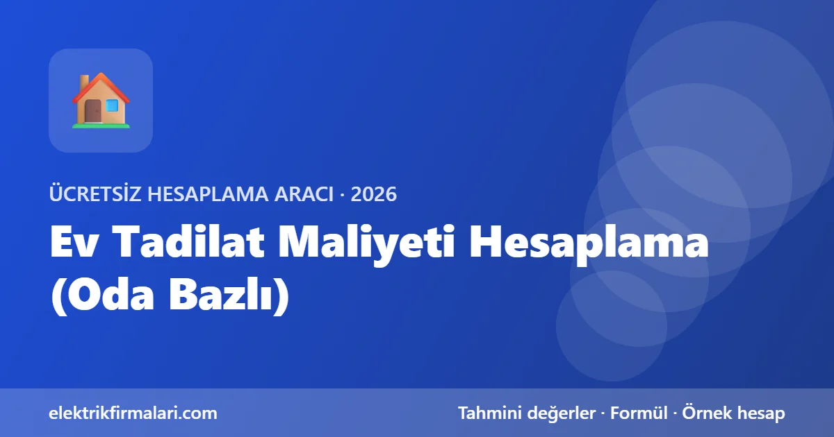 Tadilat maliyeti aracı görseli
