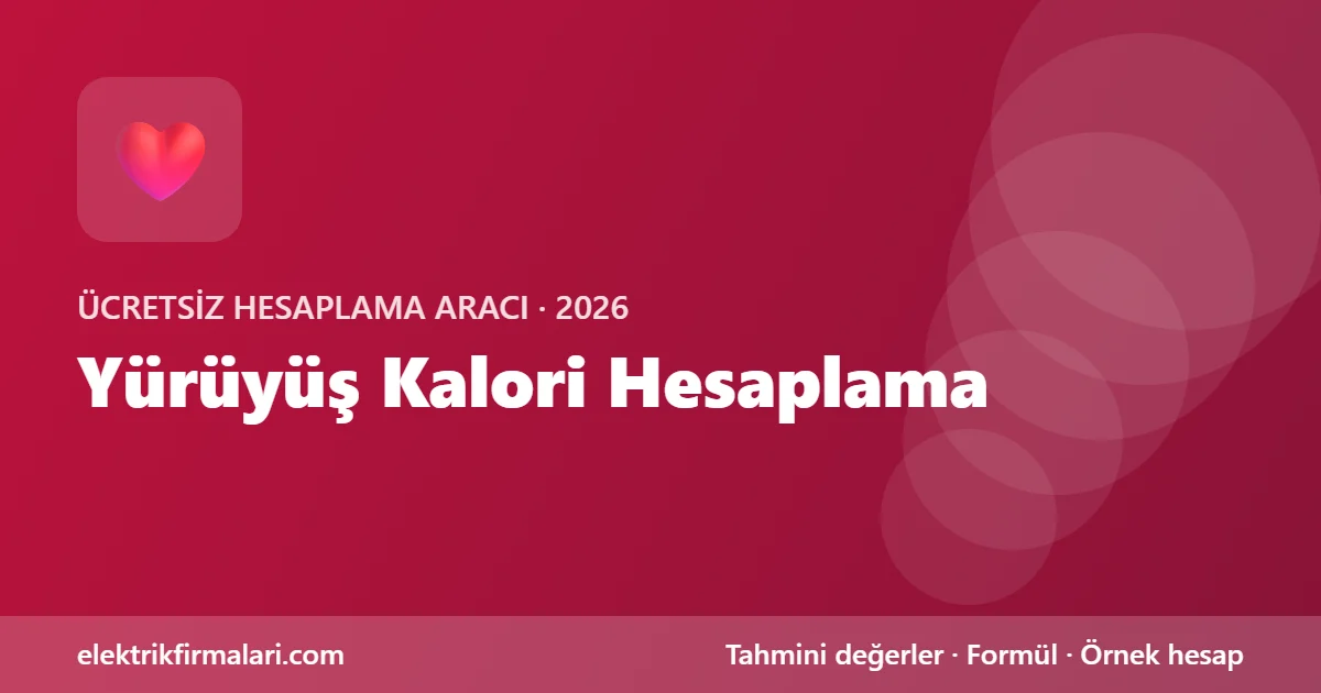 Yürüyüş kalori hesaplama aracı görseli